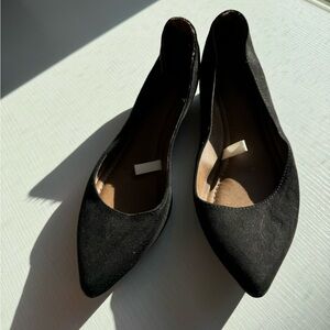 Black suede flats from Target